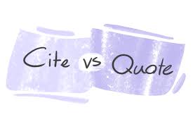 cite vs quote - https://www.placementquestionpaper.in