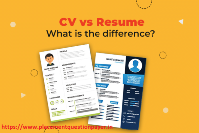 CV vs Resume https://www.placementquestionpaper.in