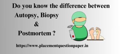 difference between autopsy, biopsy and postmortem https://www.placementquestionpaper.in